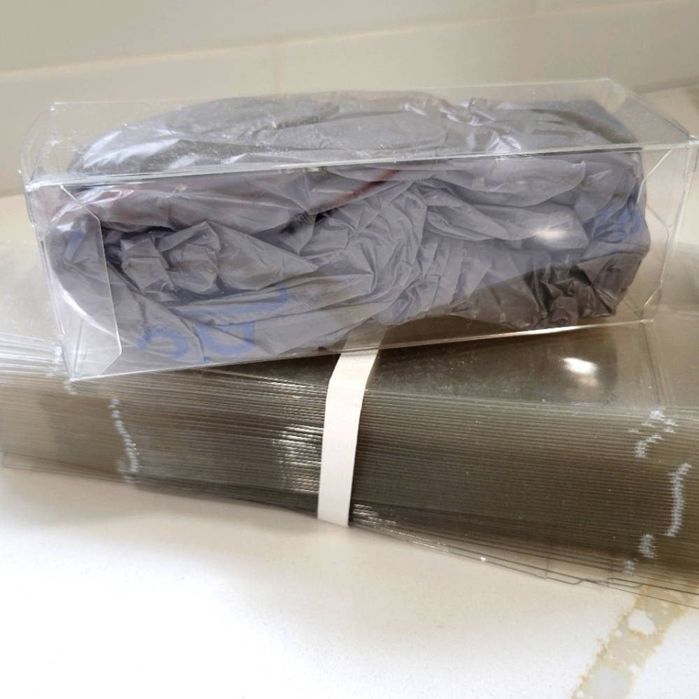 Boxes/ clear plastic foldable